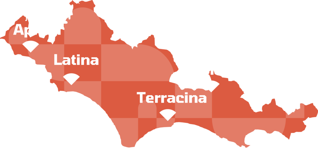 Mappa della provincia di Latina